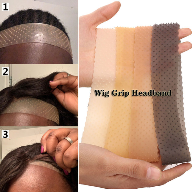 Non Slip Silicone Wig Grip Headband Transparent Black Brown Wig Band to  Hold Wig Anti-Slip